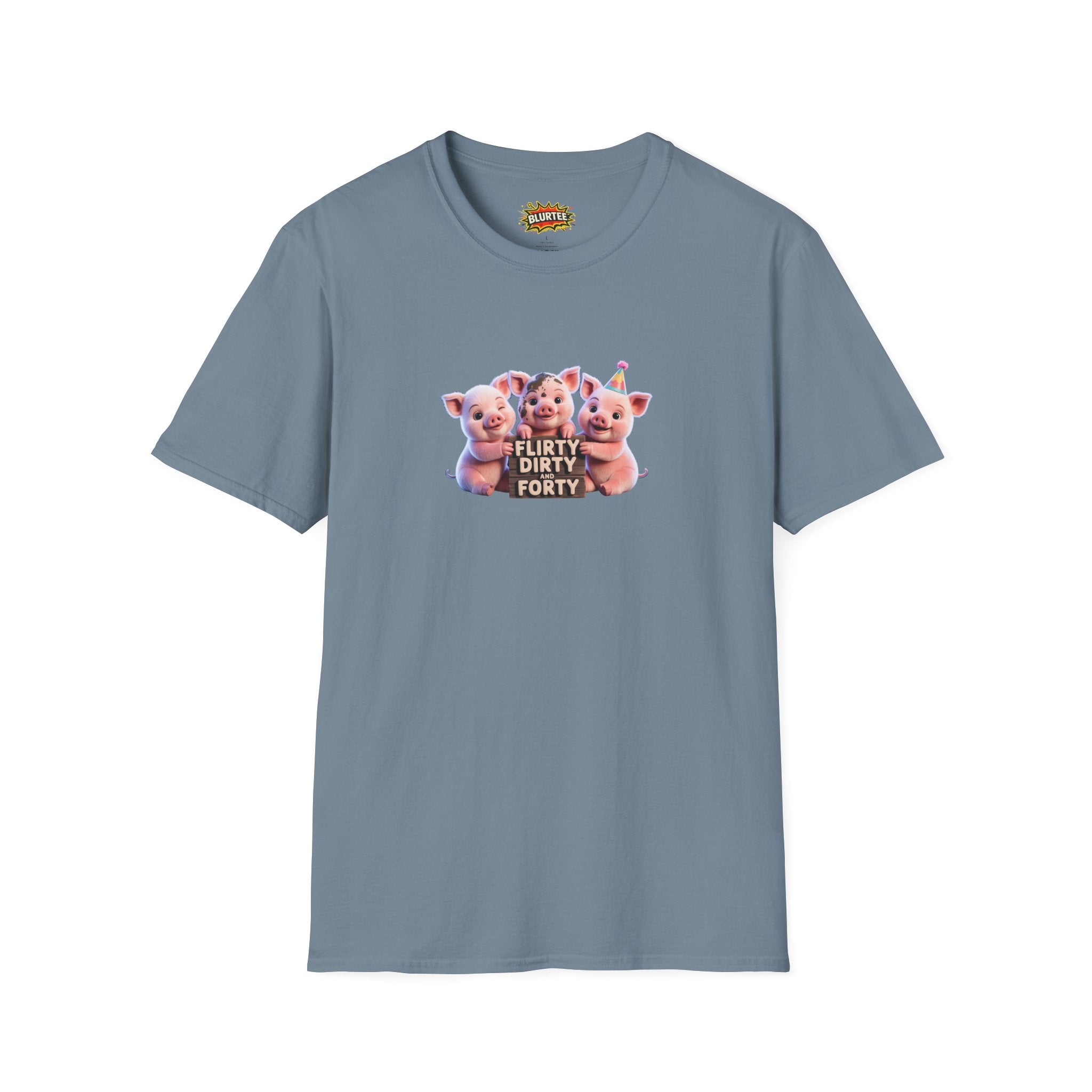 Flirty Dirty and Forty (Flirty And Thirty) Funny Shirt | Funny 40Th Birthday Shirt | Unisex Graphic Tee | BLURTee
