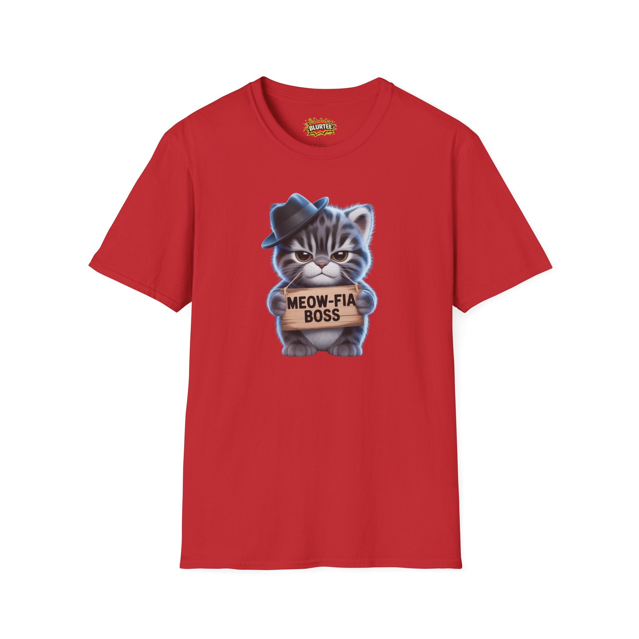 Meow-fia Boss (Mafia Boss) Funny Shirt | Funny Cat Shirt | Sarcastic Pun Tee | Unisex Graphic Tee | BLURTee