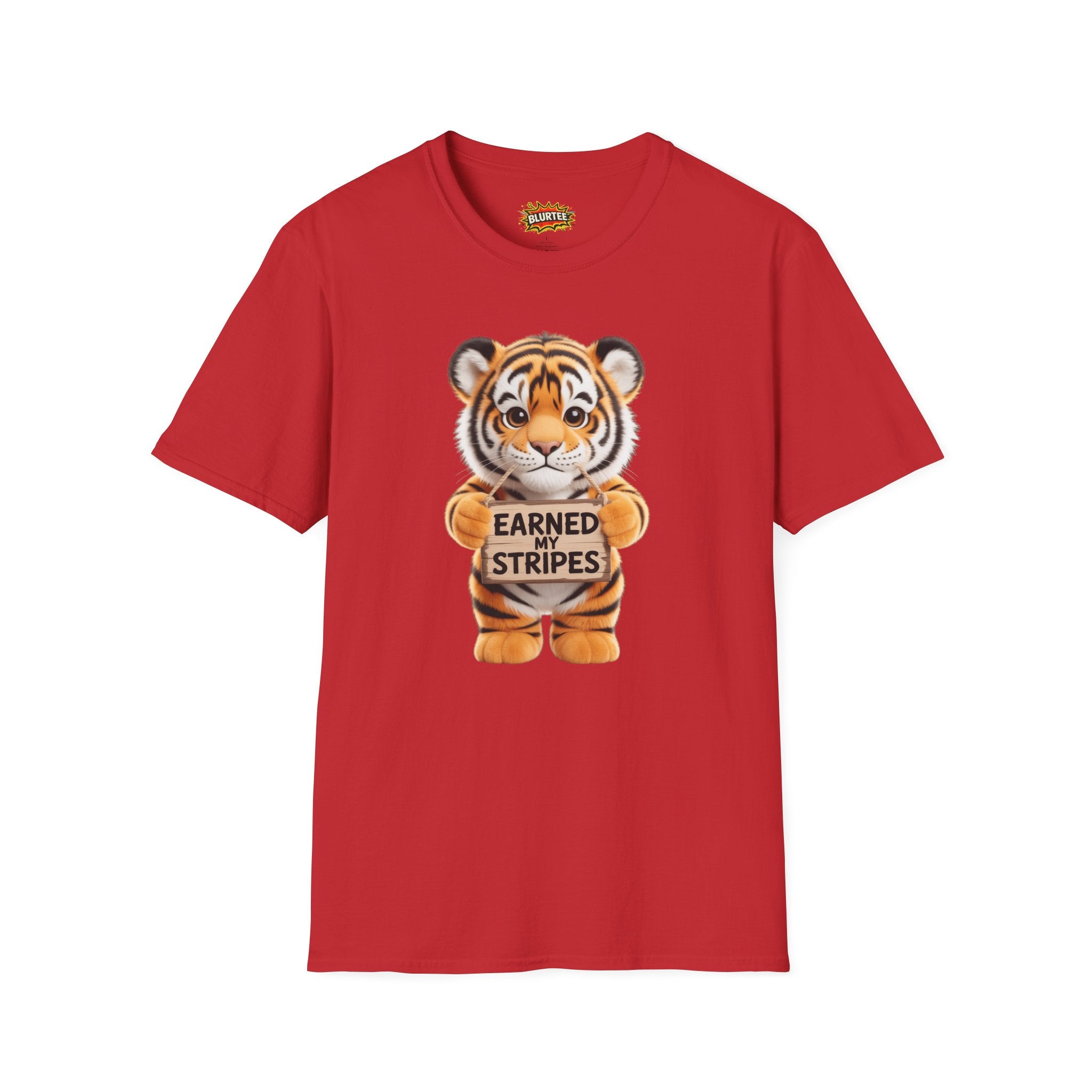 Earned My Stripes Funny Shirt | Funny Tiger Shirt | Sarcastic Animal Tee | Unisex Graphic Tee | BLURTee