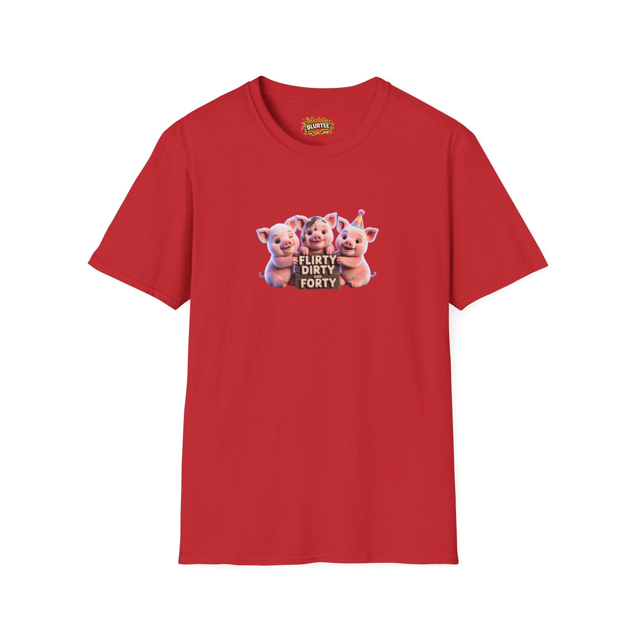 Flirty Dirty and Forty (Flirty And Thirty) Funny Shirt | Funny 40Th Birthday Shirt | Unisex Graphic Tee | BLURTee