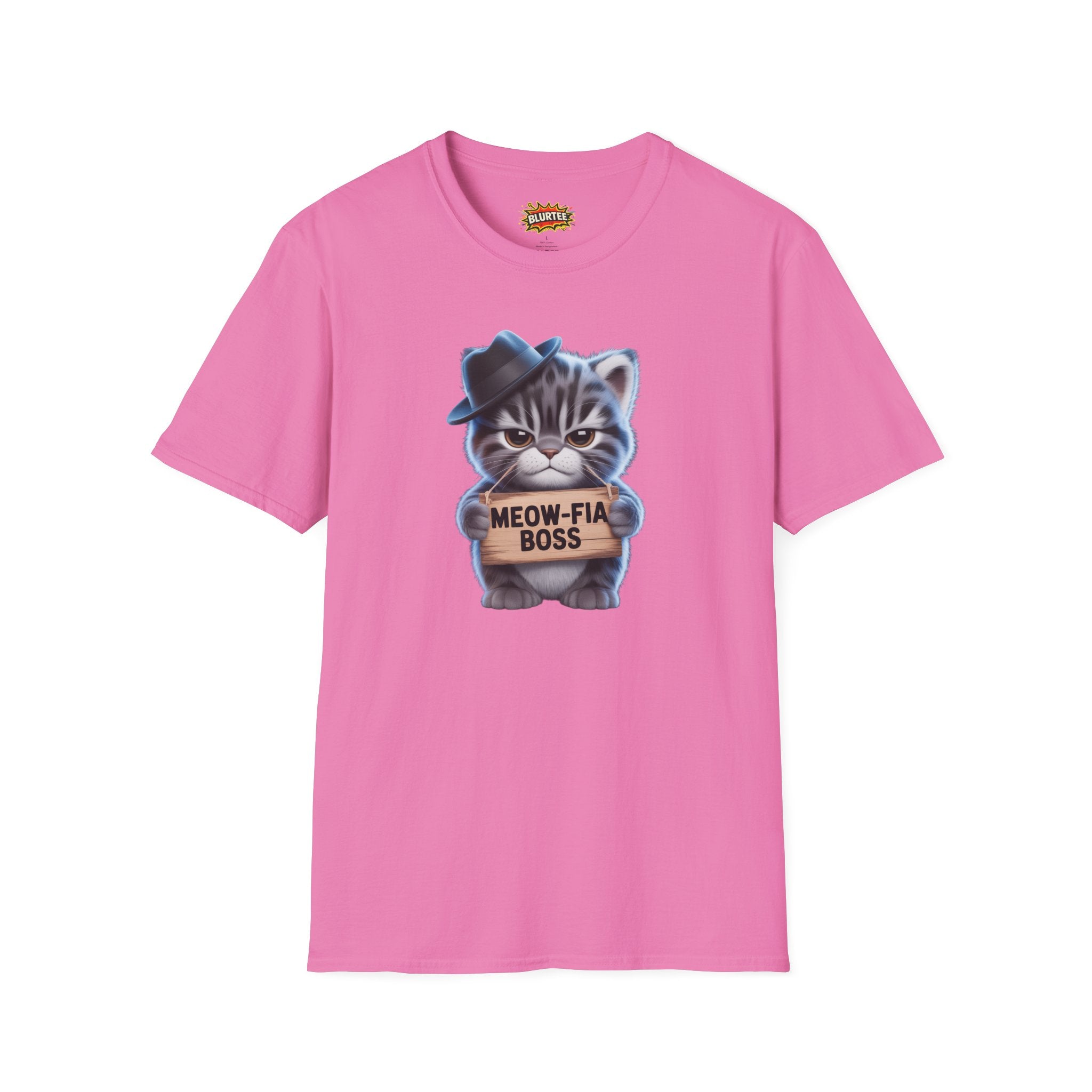 Meow-fia Boss (Mafia Boss) Funny Shirt | Funny Cat Shirt | Sarcastic Pun Tee | Unisex Graphic Tee | BLURTee
