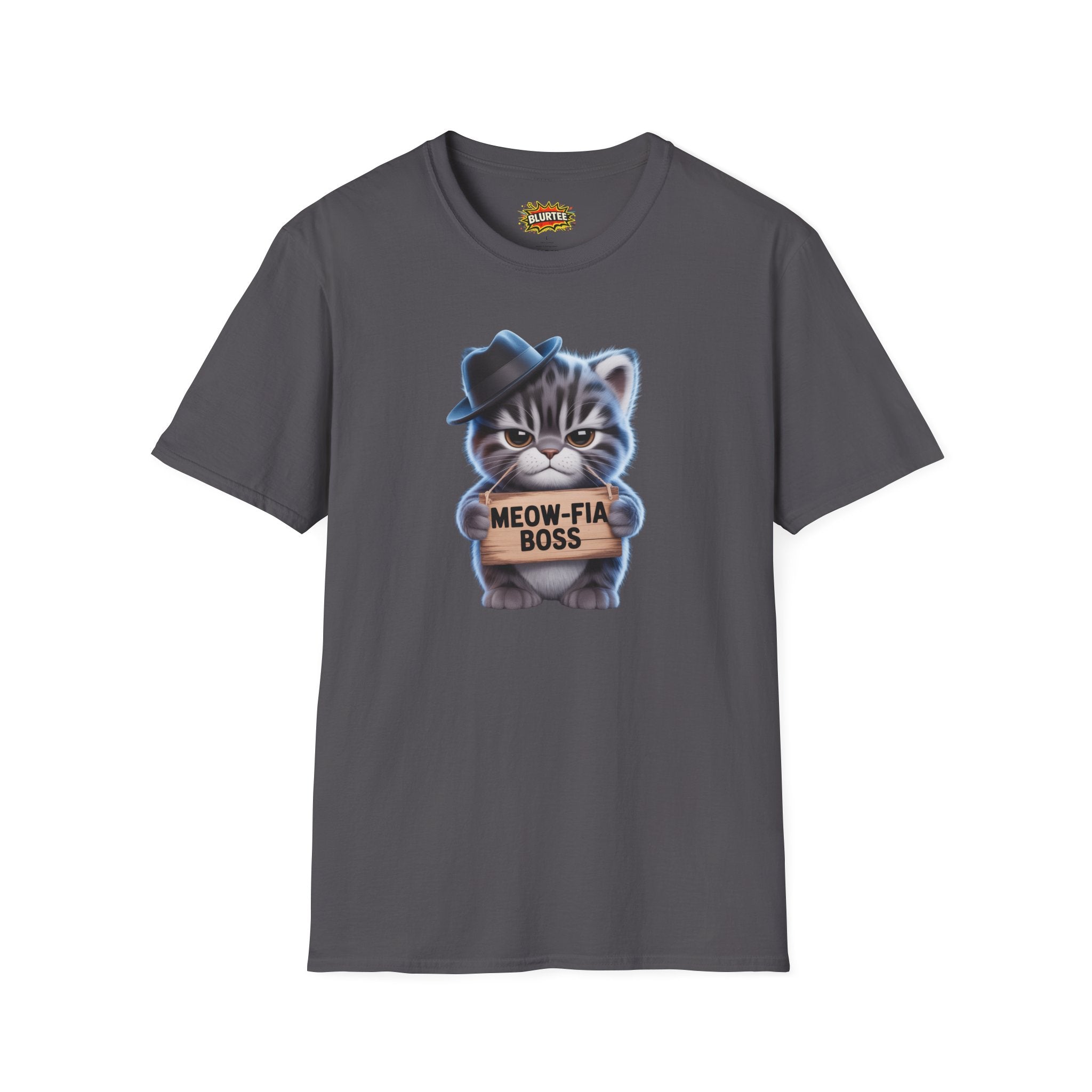 Meow-fia Boss (Mafia Boss) Funny Shirt | Funny Cat Shirt | Sarcastic Pun Tee | Unisex Graphic Tee | BLURTee