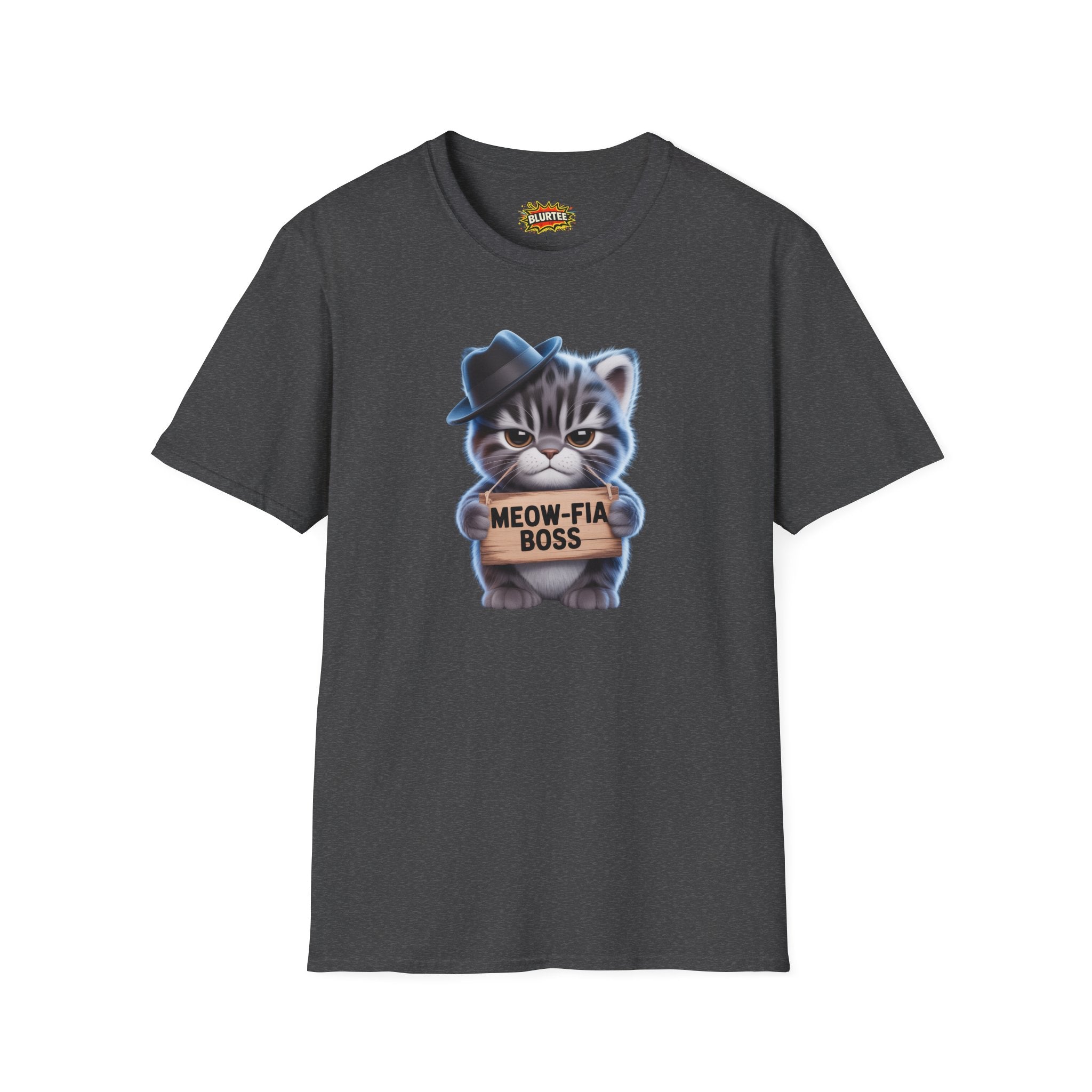 Meow-fia Boss (Mafia Boss) Funny Shirt | Funny Cat Shirt | Sarcastic Pun Tee | Unisex Graphic Tee | BLURTee