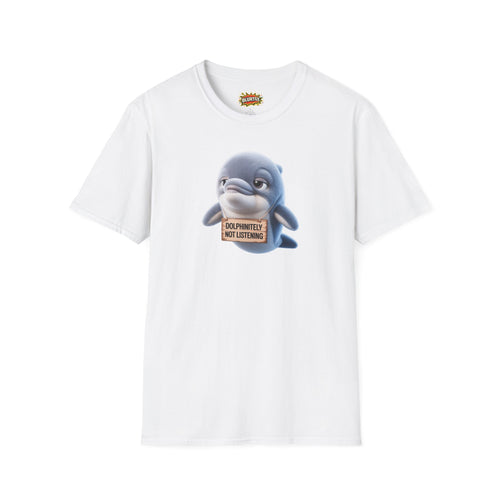 Dolphinitely Not Listening (Definitely Not Listening) Funny Shirt | Funny Dolphin Shirt | Unisex Graphic Tee | BLURTee