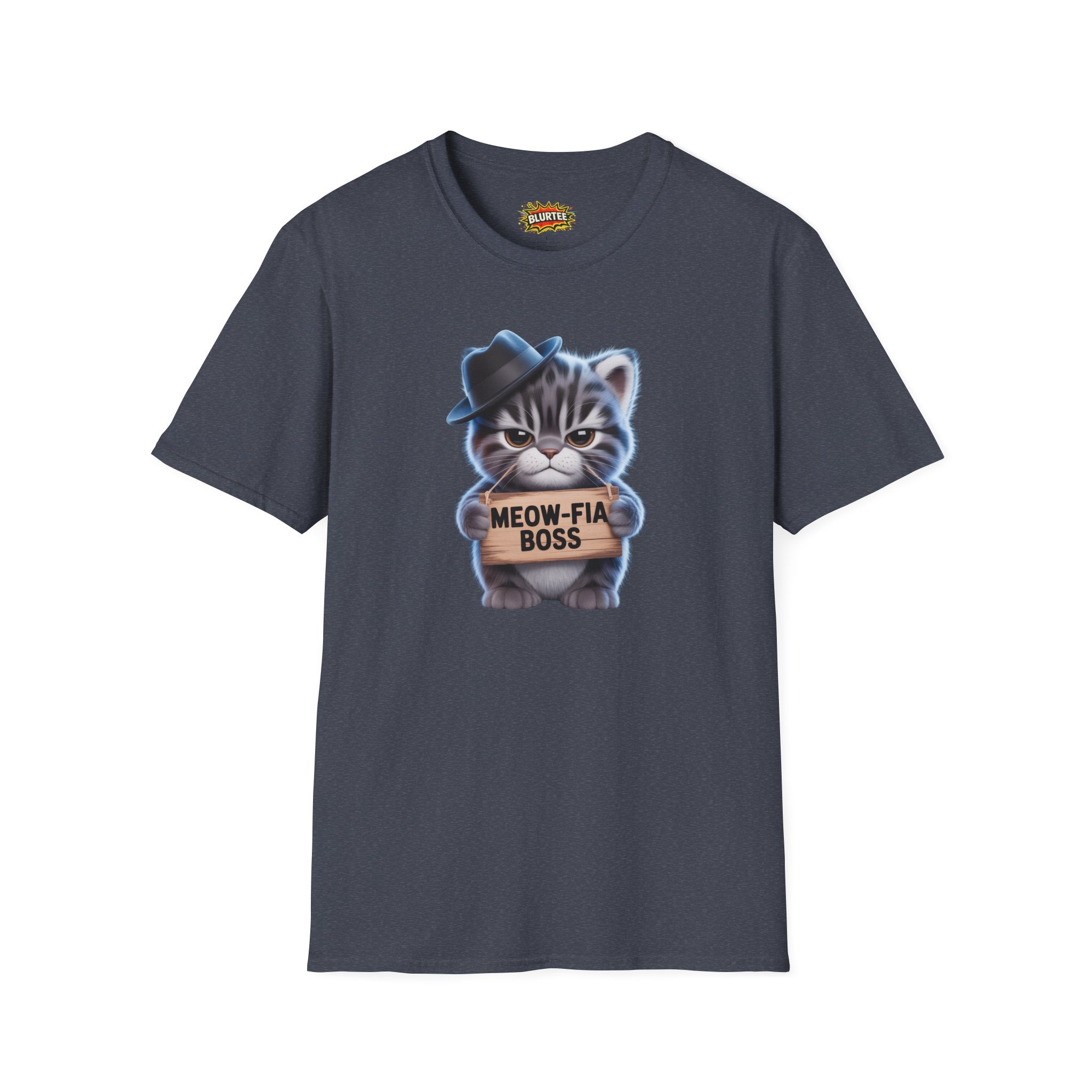 Meow-fia Boss (Mafia Boss) Funny Shirt | Funny Cat Shirt | Sarcastic Pun Tee | Unisex Graphic Tee | BLURTee