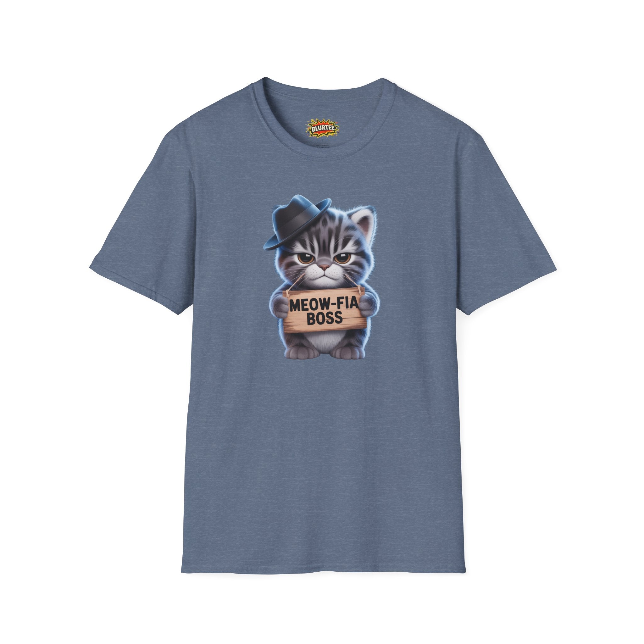Meow-fia Boss (Mafia Boss) Funny Shirt | Funny Cat Shirt | Sarcastic Pun Tee | Unisex Graphic Tee | BLURTee