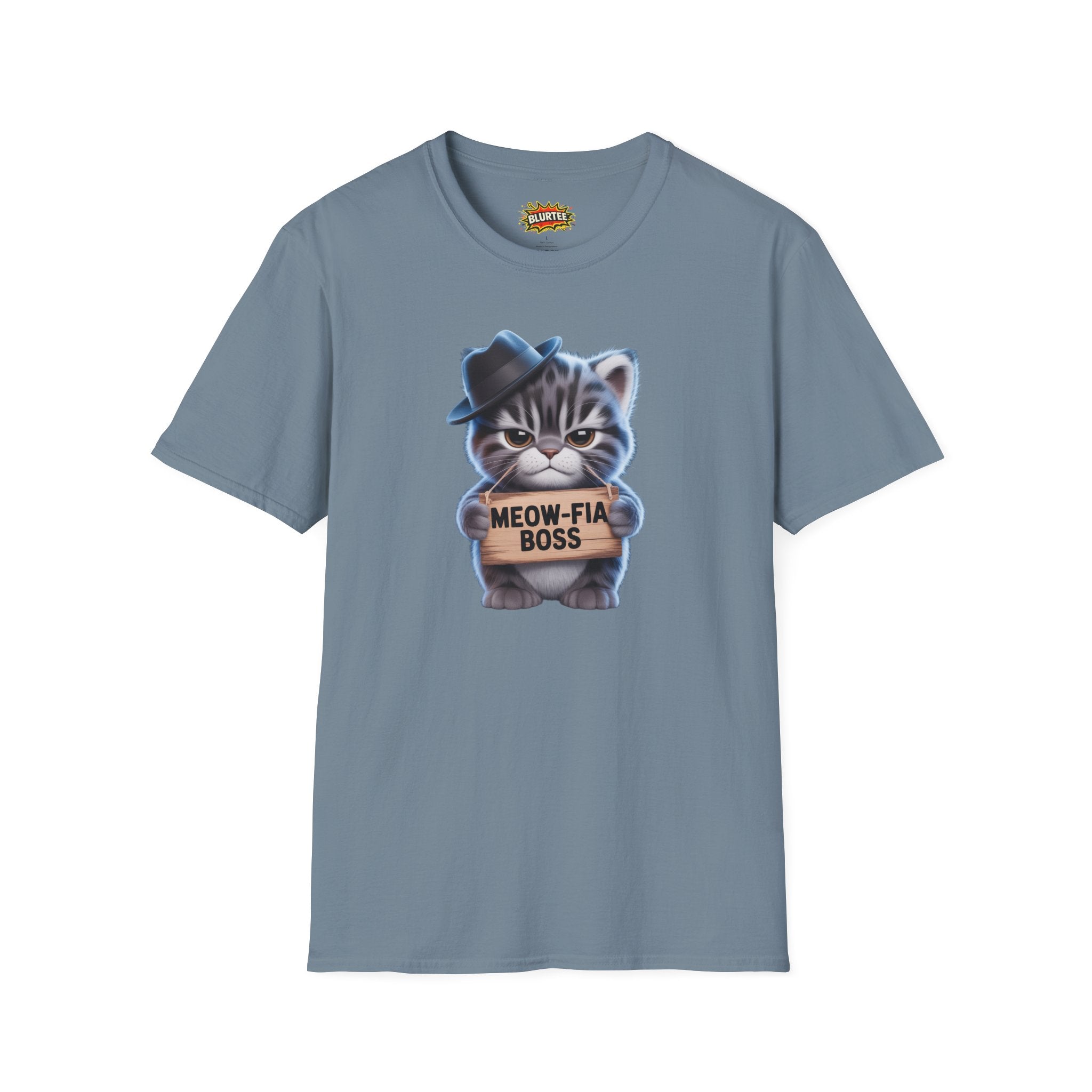 Meow-fia Boss (Mafia Boss) Funny Shirt | Funny Cat Shirt | Sarcastic Pun Tee | Unisex Graphic Tee | BLURTee