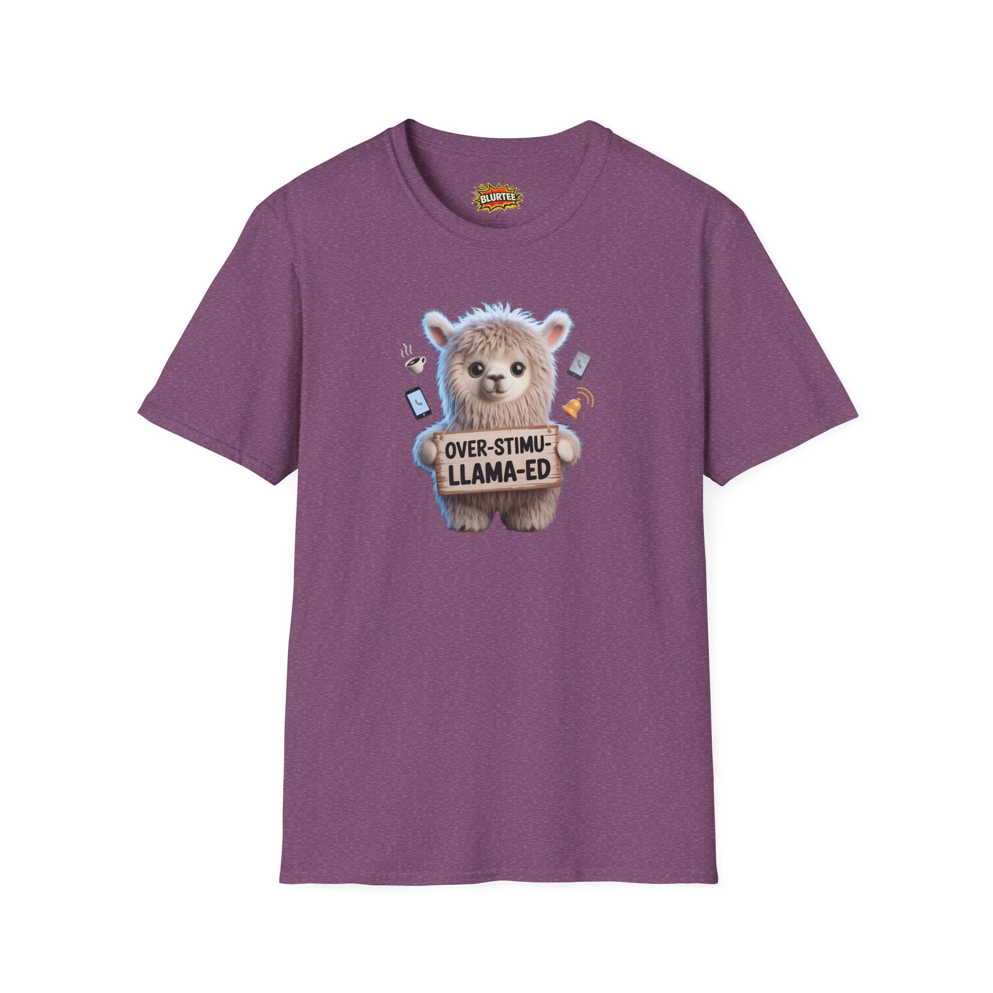 Over-Stimu-Llama-ed (Overstimulated) Funny Shirt | Funny Llama Shirt | Sarcastic Animal Tee | Unisex Graphic Tee | BLURTee