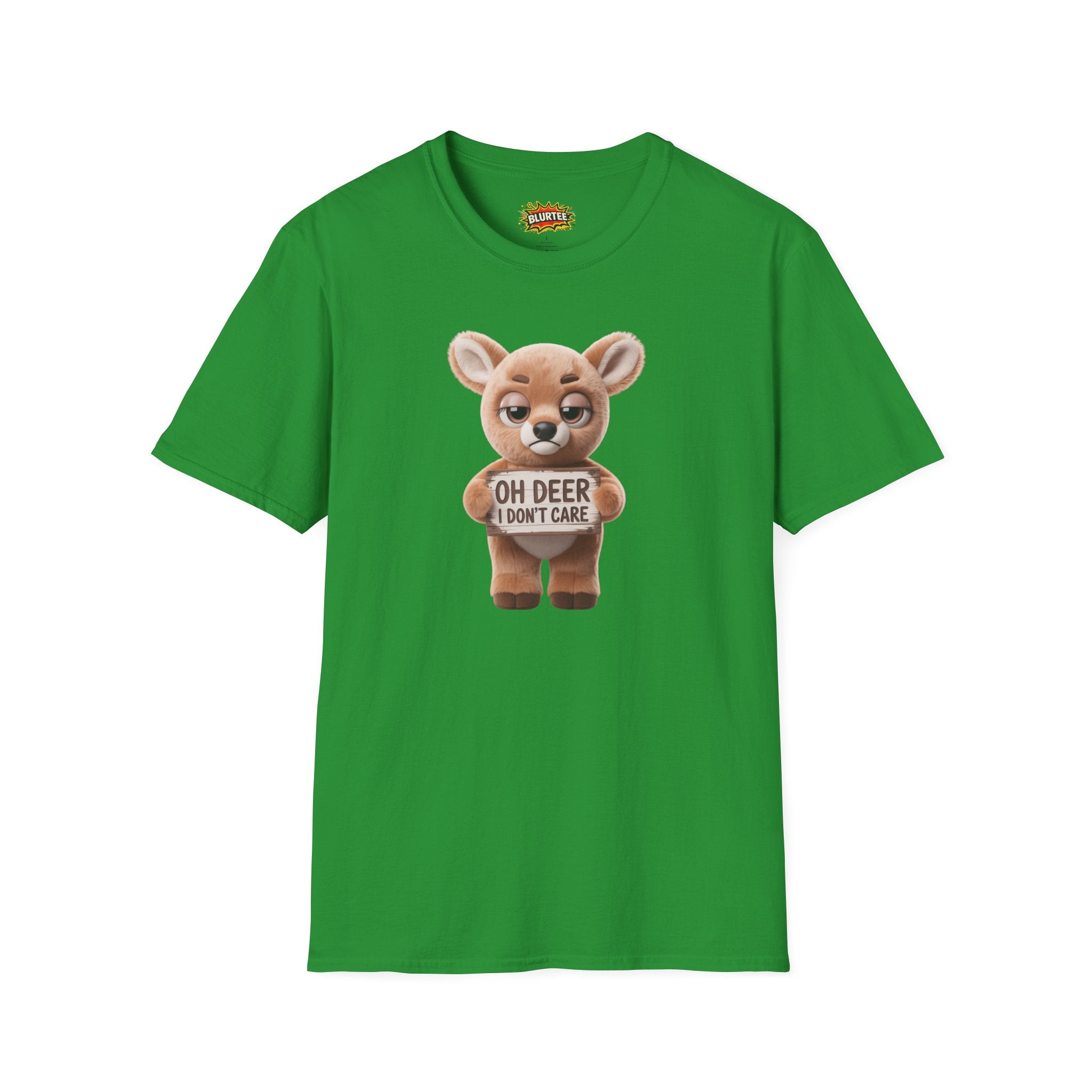Oh Deer I Don't Care (Oh Dear I Don'T Care) Funny Shirt | Funny Deer Shirt | Sarcastic Animal Tee | Unisex Graphic Tee | BLURTee