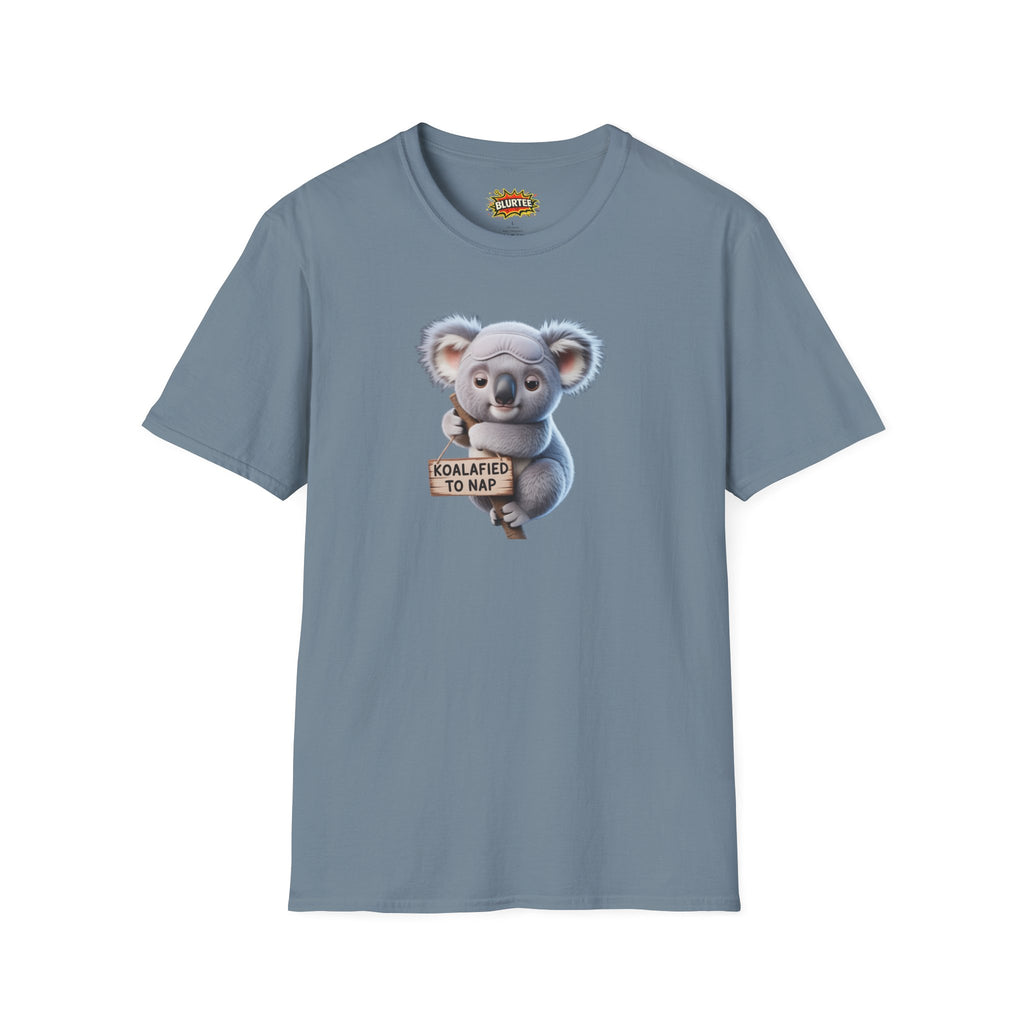 Koalafied to Nap (Qualified To Nap) Funny Shirt | Funny Koala Shirt | Sarcastic Pun Tee | Unisex Graphic Tee | BLURTee