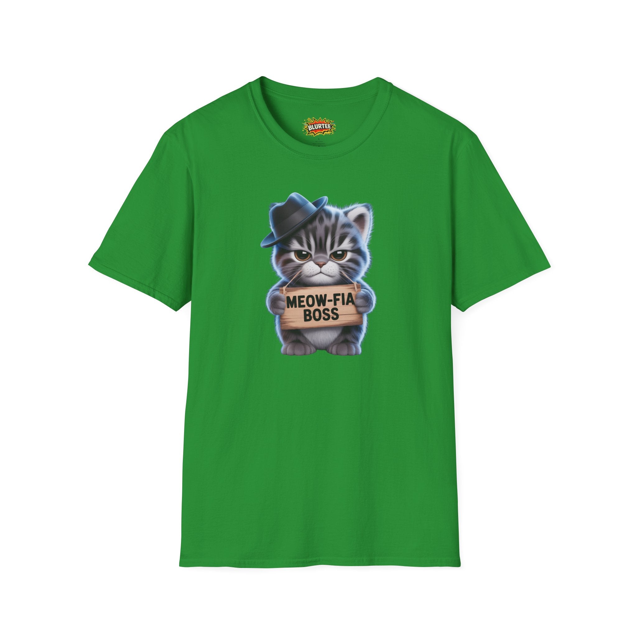 Meow-fia Boss (Mafia Boss) Funny Shirt | Funny Cat Shirt | Sarcastic Pun Tee | Unisex Graphic Tee | BLURTee