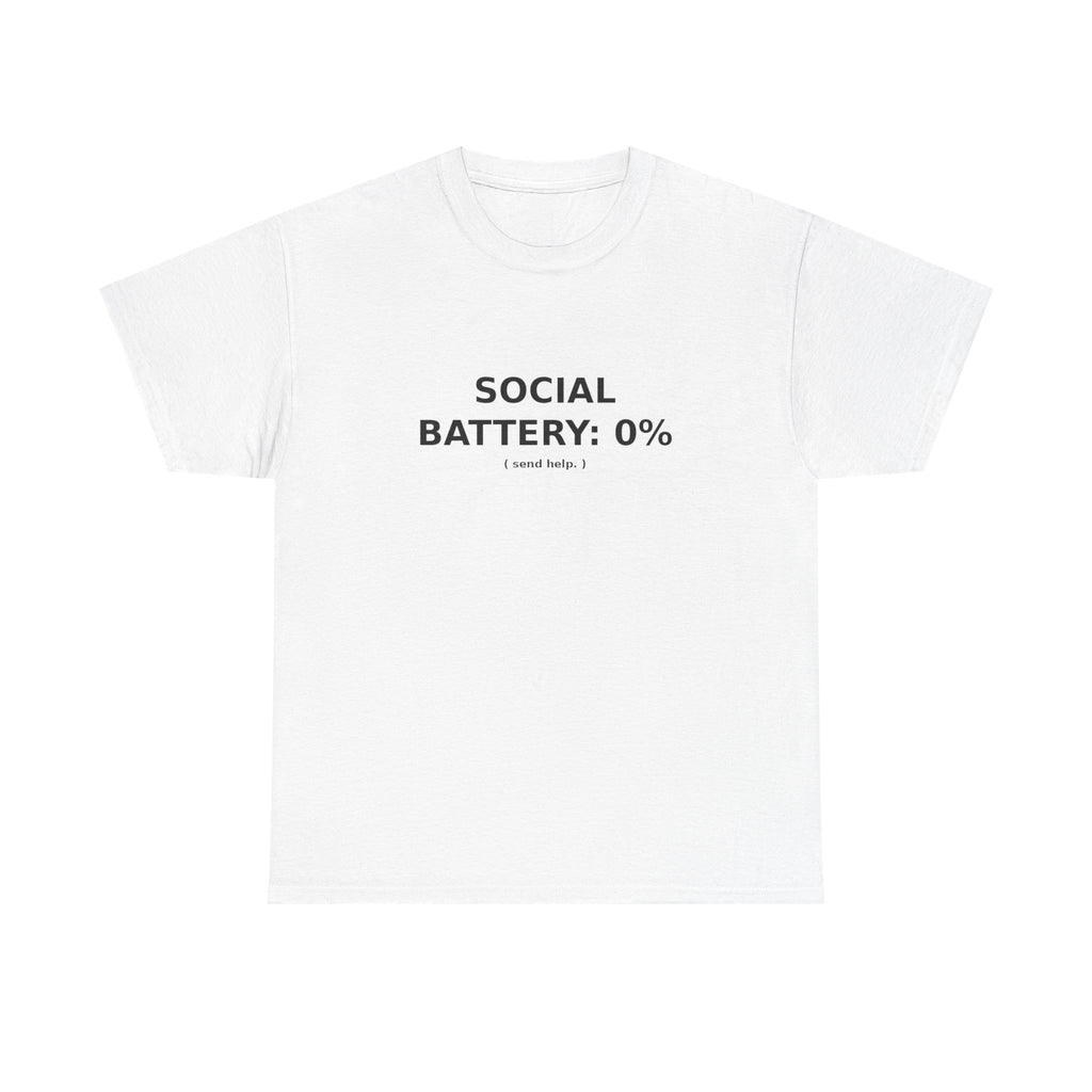 Social Battery: 0% Tee | Blurt Co.