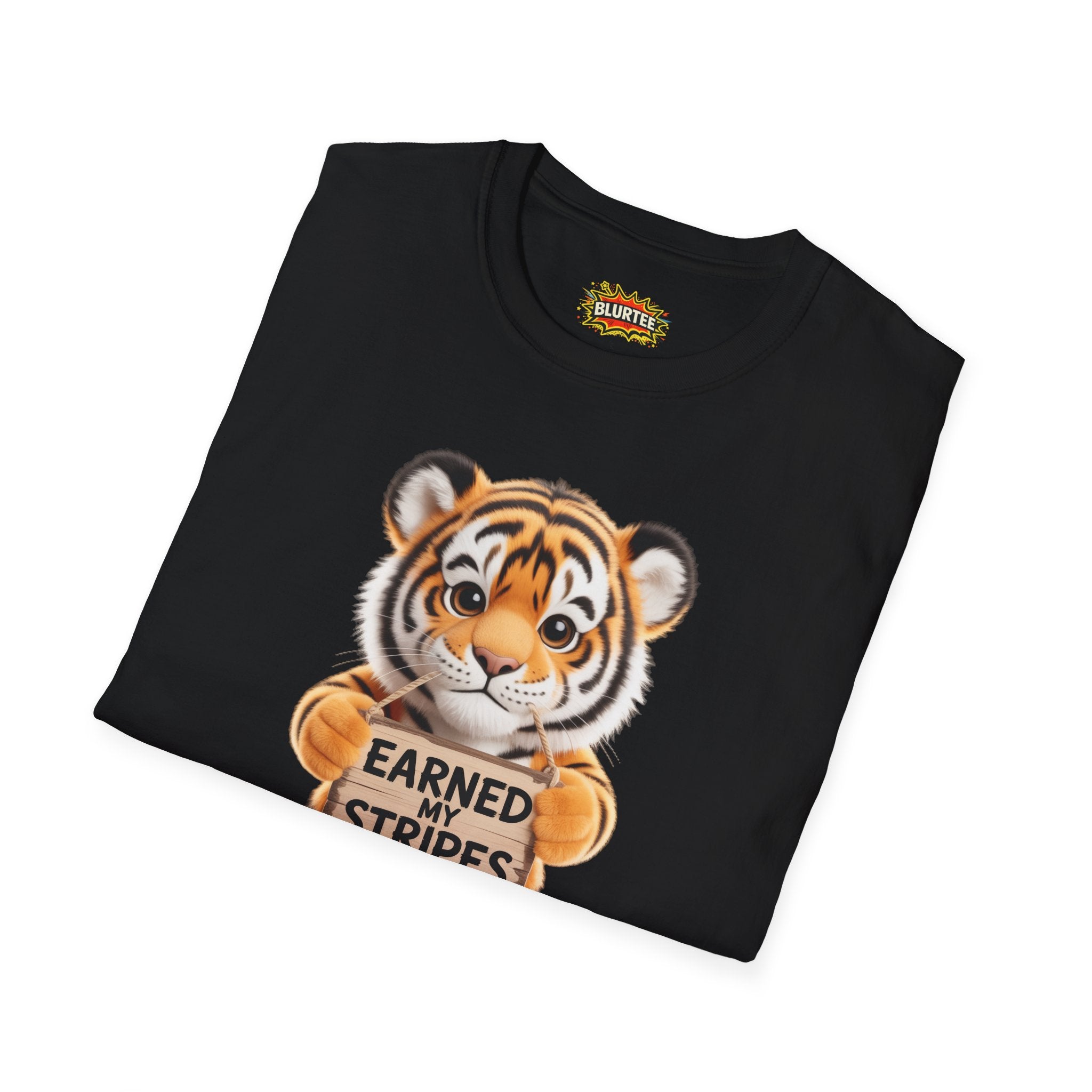 Earned My Stripes Funny Shirt | Funny Tiger Shirt | Sarcastic Animal Tee | Unisex Graphic Tee | BLURTee
