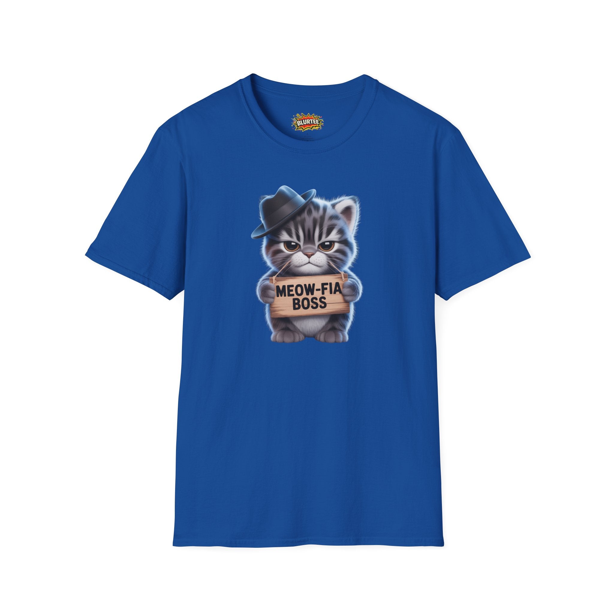 Meow-fia Boss (Mafia Boss) Funny Shirt | Funny Cat Shirt | Sarcastic Pun Tee | Unisex Graphic Tee | BLURTee