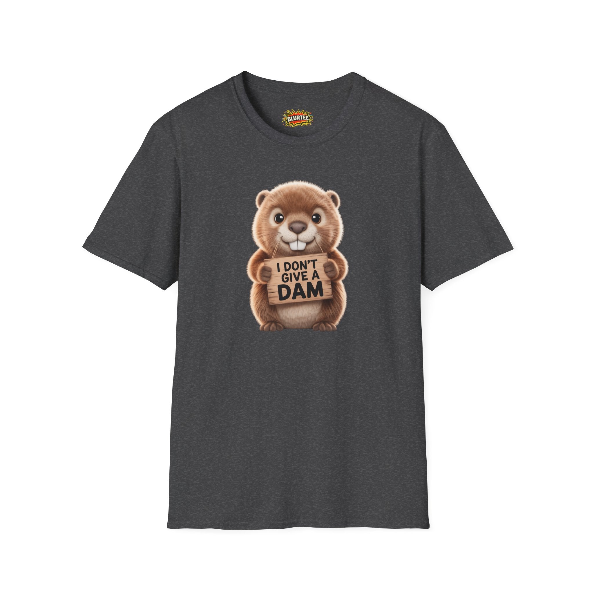 I Don't Give a Dam (I Don'T Give A Damn) Funny Shirt | Funny Beaver Tee | Sarcastic Pun Shirt | Unisex Graphic Tee | BLURTee