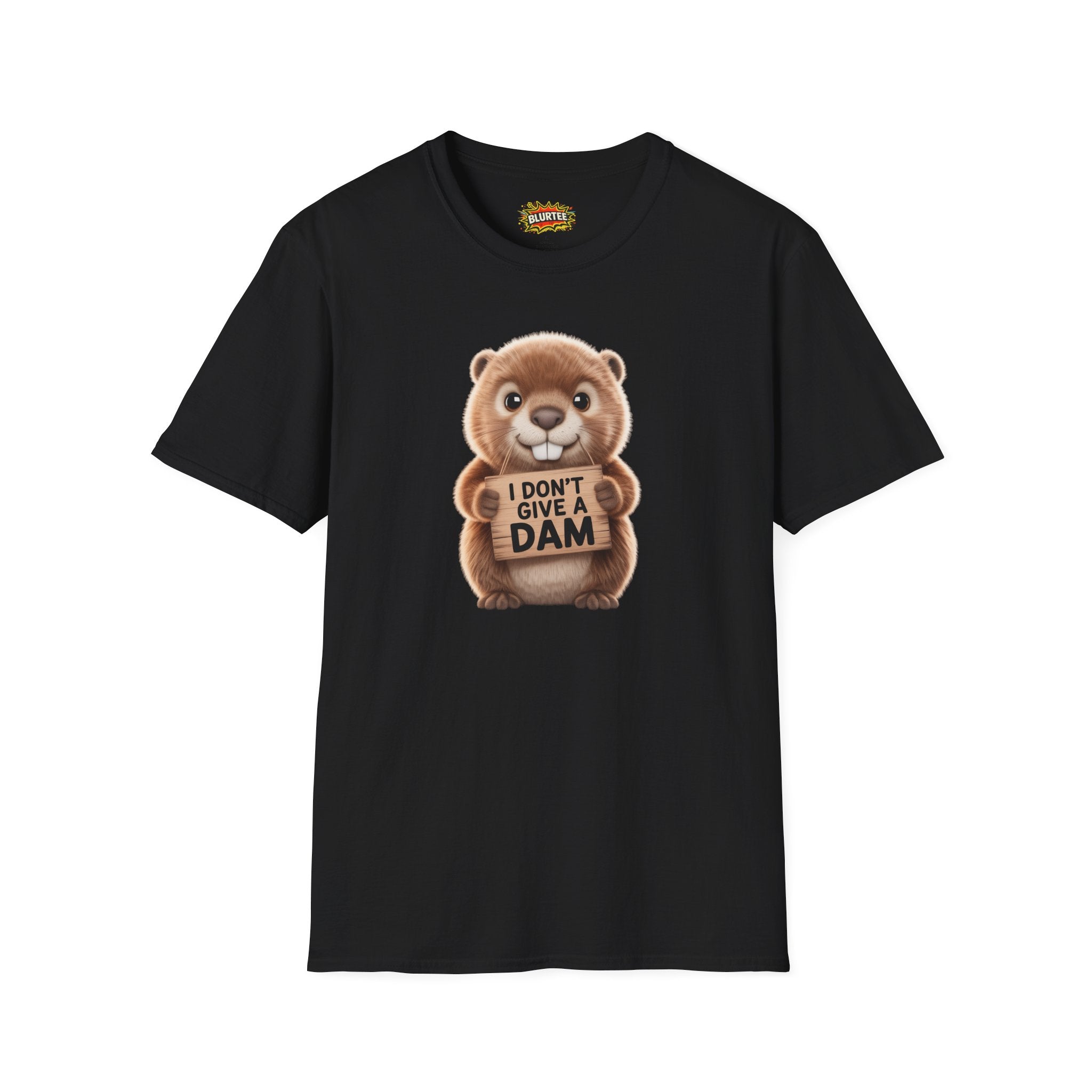 I Don't Give a Dam (I Don'T Give A Damn) Funny Shirt | Funny Beaver Tee | Sarcastic Pun Shirt | Unisex Graphic Tee | BLURTee