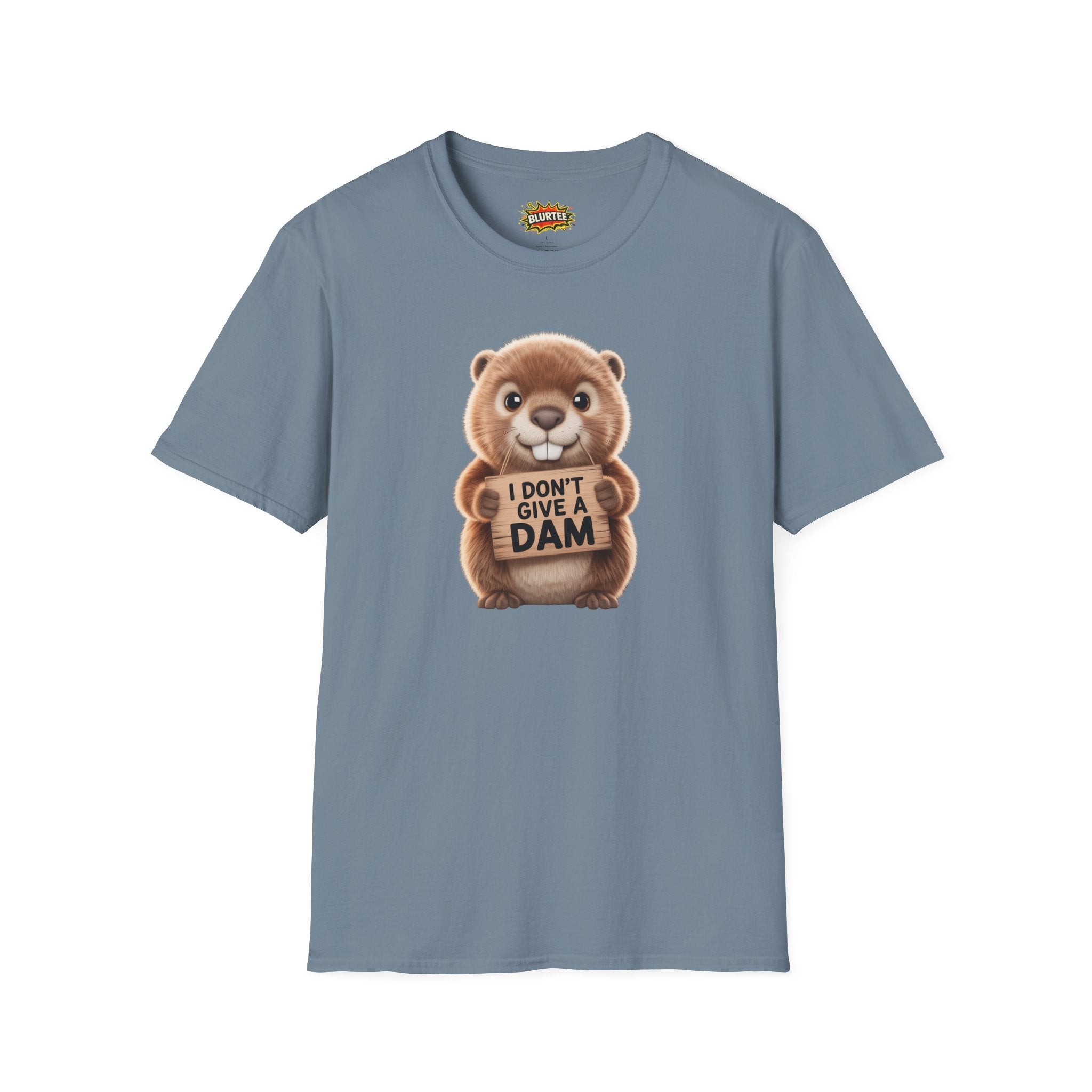 I Don't Give a Dam (I Don'T Give A Damn) Funny Shirt | Funny Beaver Tee | Sarcastic Pun Shirt | Unisex Graphic Tee | BLURTee