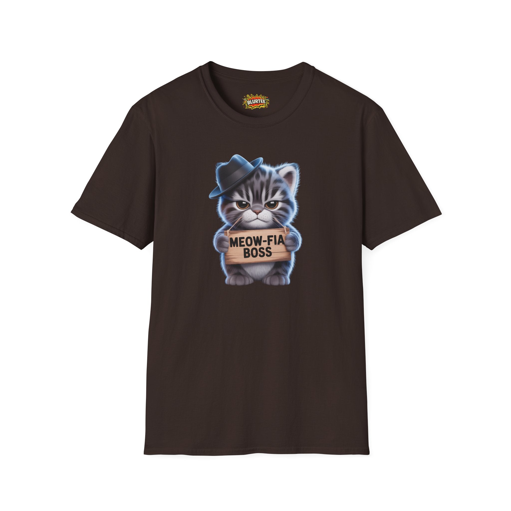 Meow-fia Boss (Mafia Boss) Funny Shirt | Funny Cat Shirt | Sarcastic Pun Tee | Unisex Graphic Tee | BLURTee