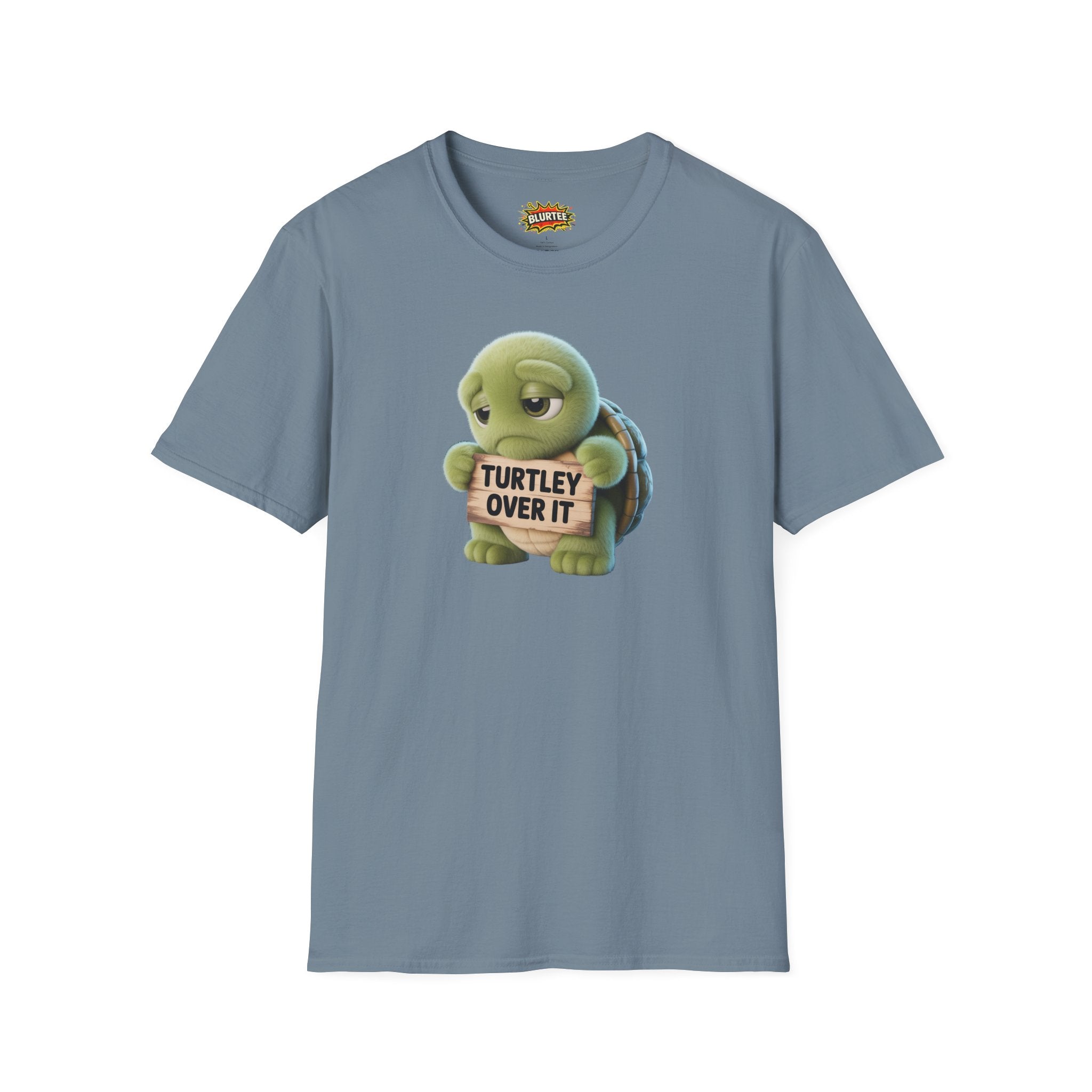 Turtley Over It (Totally Over It) Funny Shirt | Funny Turtle Shirt | Sarcastic Turtle Tee | Unisex Graphic Tee | BLURTee