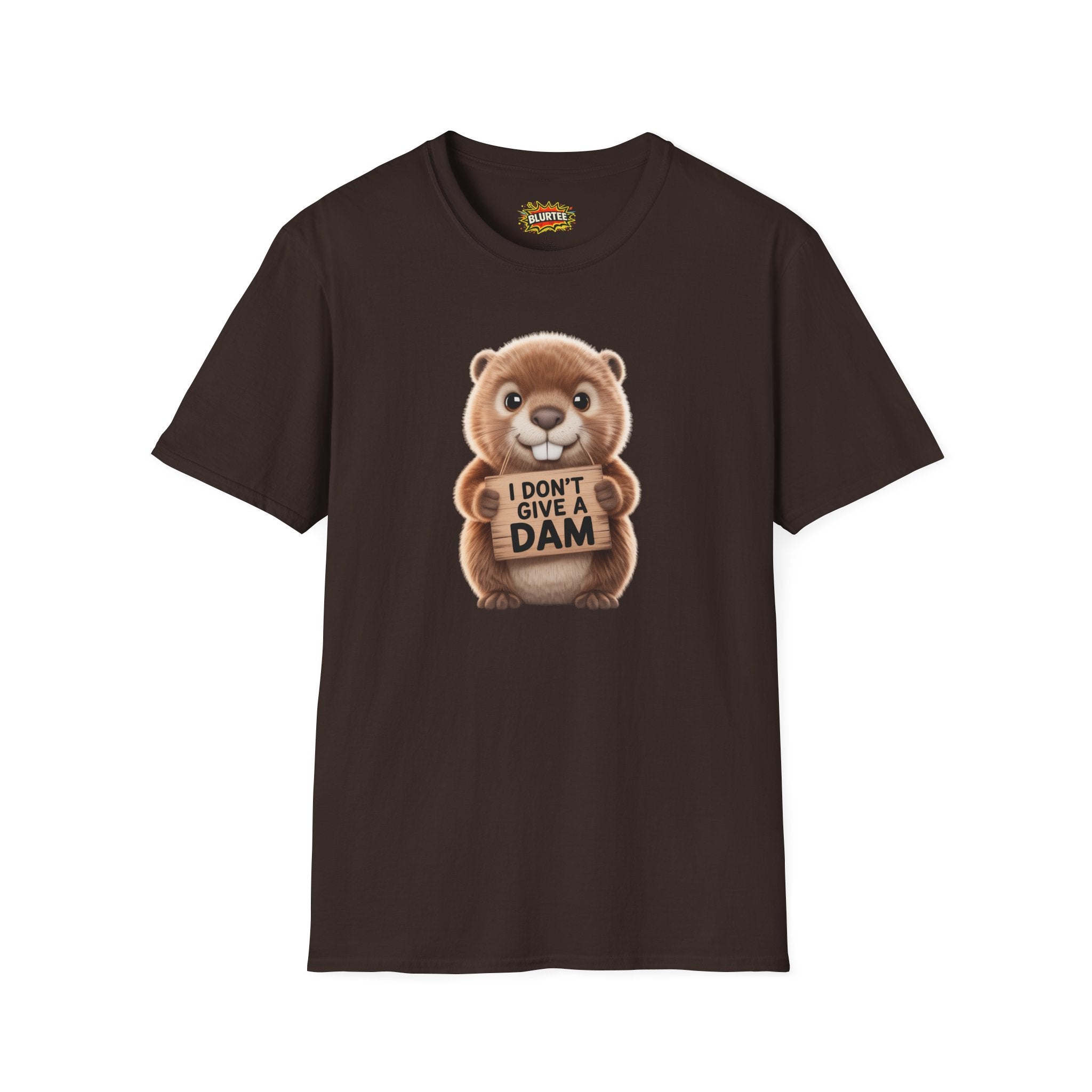 I Don't Give a Dam (I Don'T Give A Damn) Funny Shirt | Funny Beaver Tee | Sarcastic Pun Shirt | Unisex Graphic Tee | BLURTee