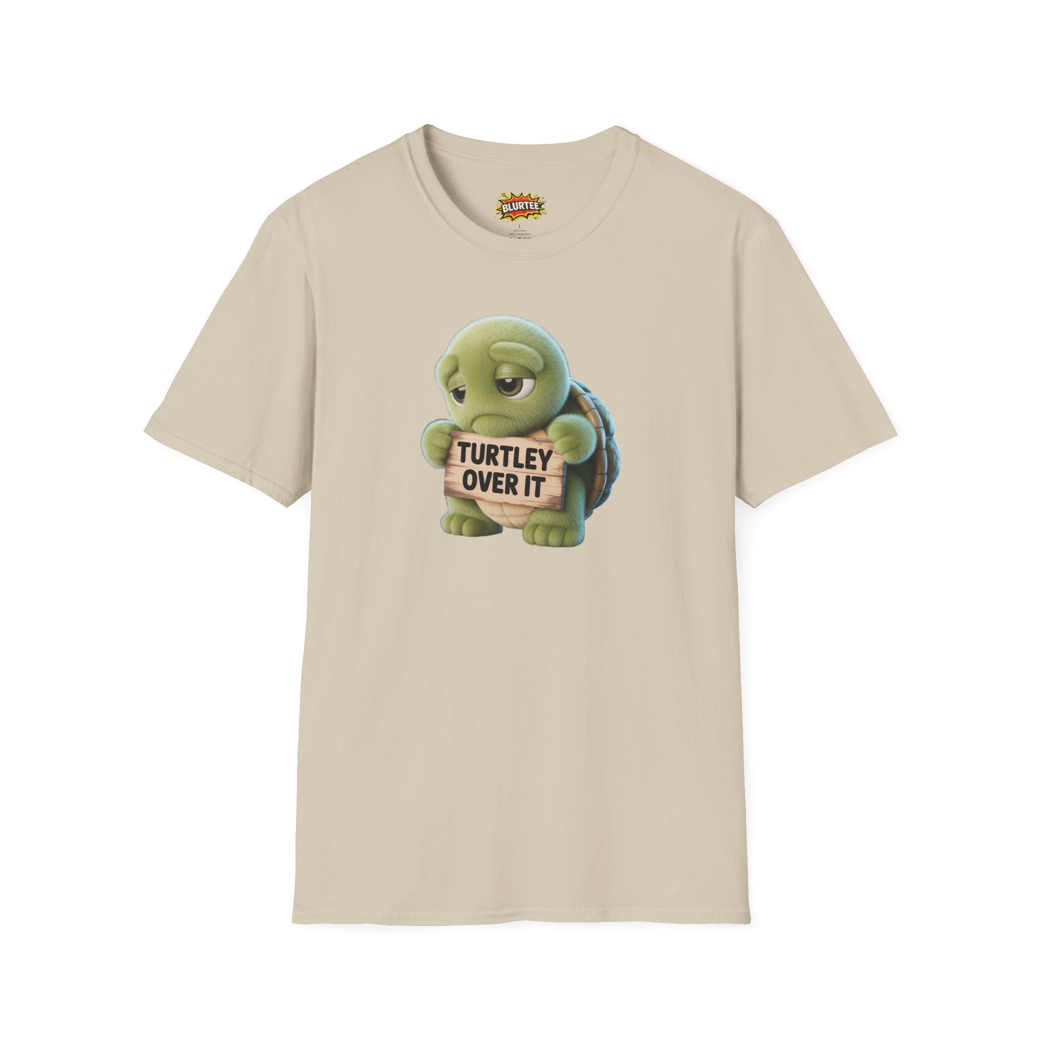 Turtley Over It (Totally Over It) Funny Shirt | Funny Turtle Shirt | Sarcastic Turtle Tee | Unisex Graphic Tee | BLURTee