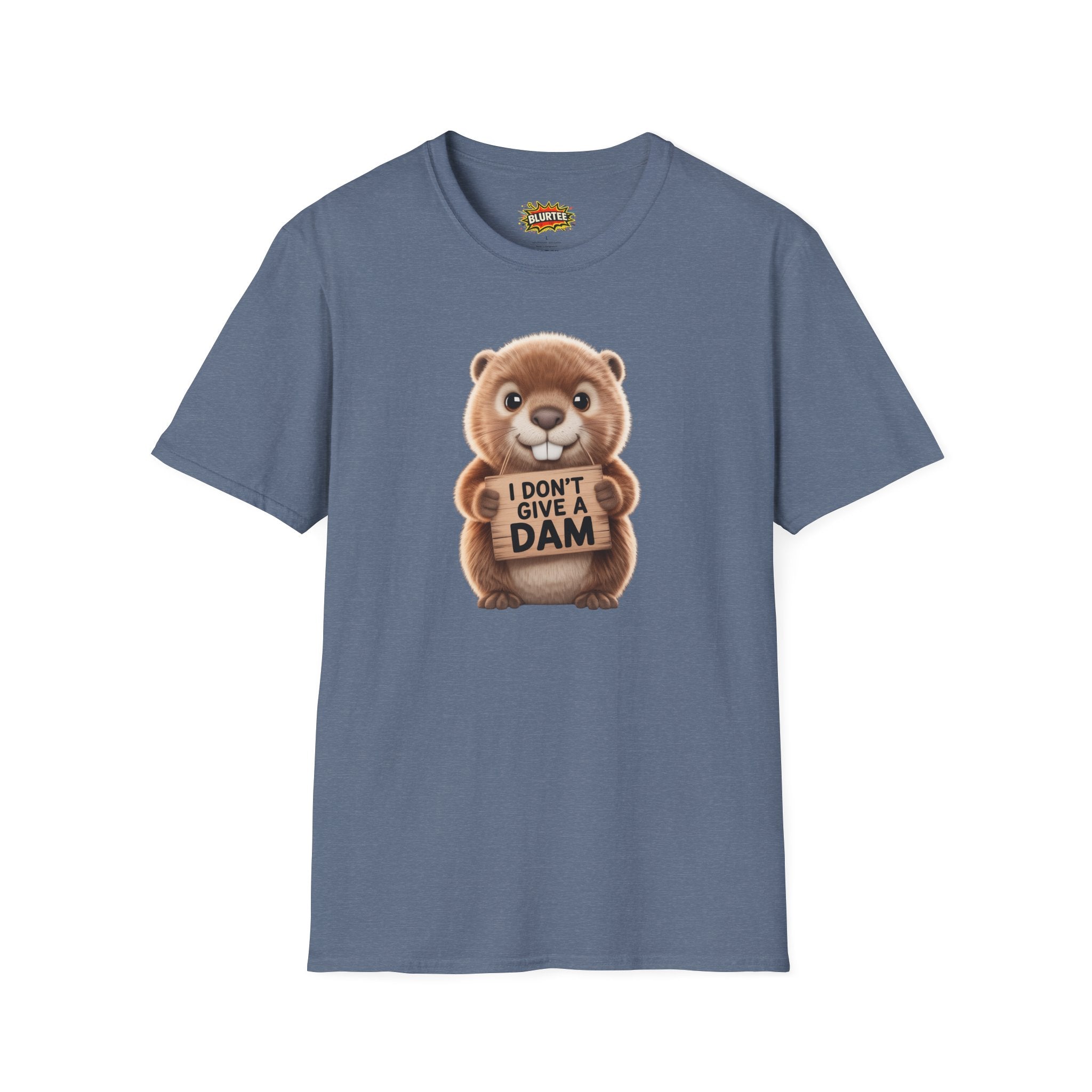 I Don't Give a Dam (I Don'T Give A Damn) Funny Shirt | Funny Beaver Tee | Sarcastic Pun Shirt | Unisex Graphic Tee | BLURTee