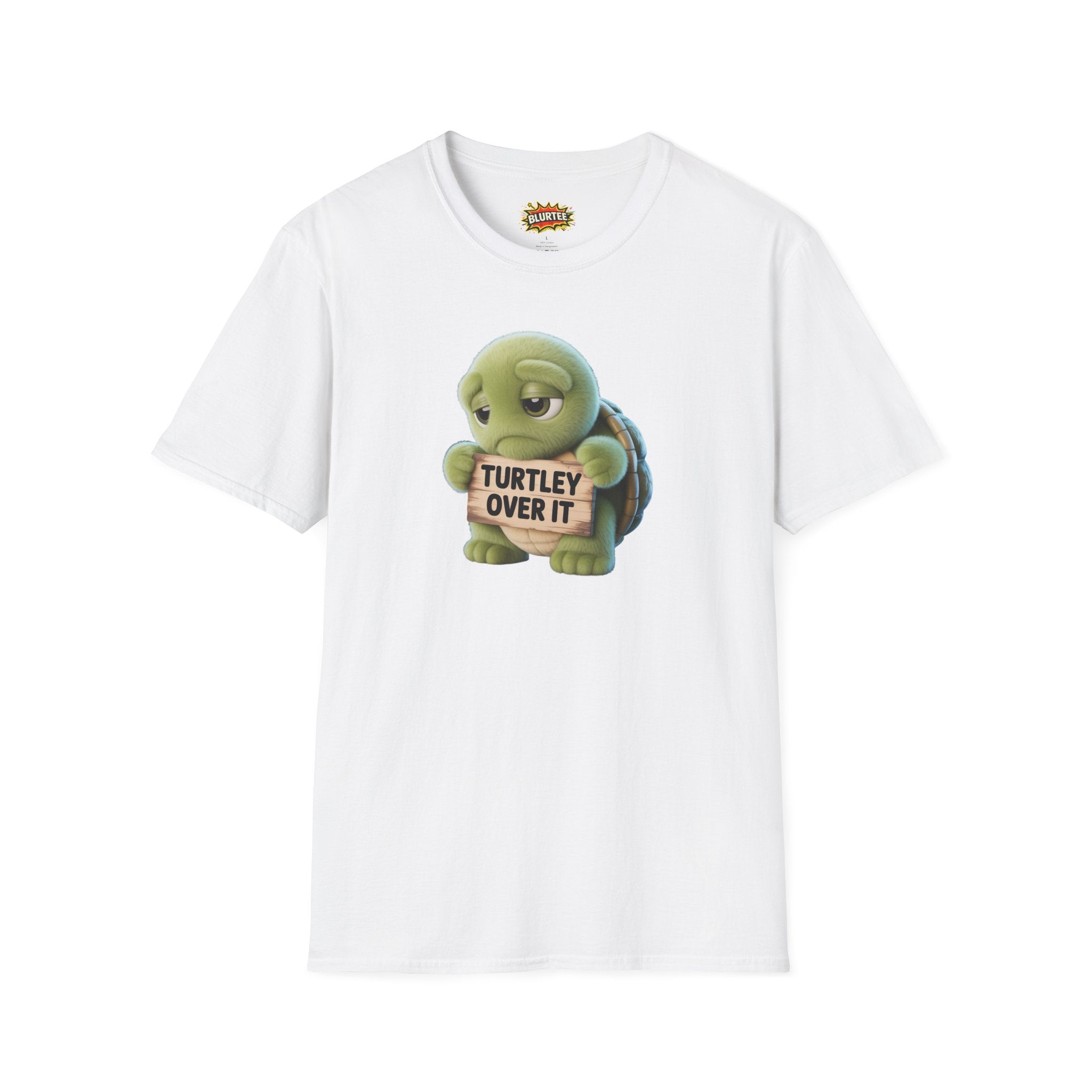 Turtley Over It (Totally Over It) Funny Shirt | Funny Turtle Shirt | Sarcastic Turtle Tee | Unisex Graphic Tee | BLURTee
