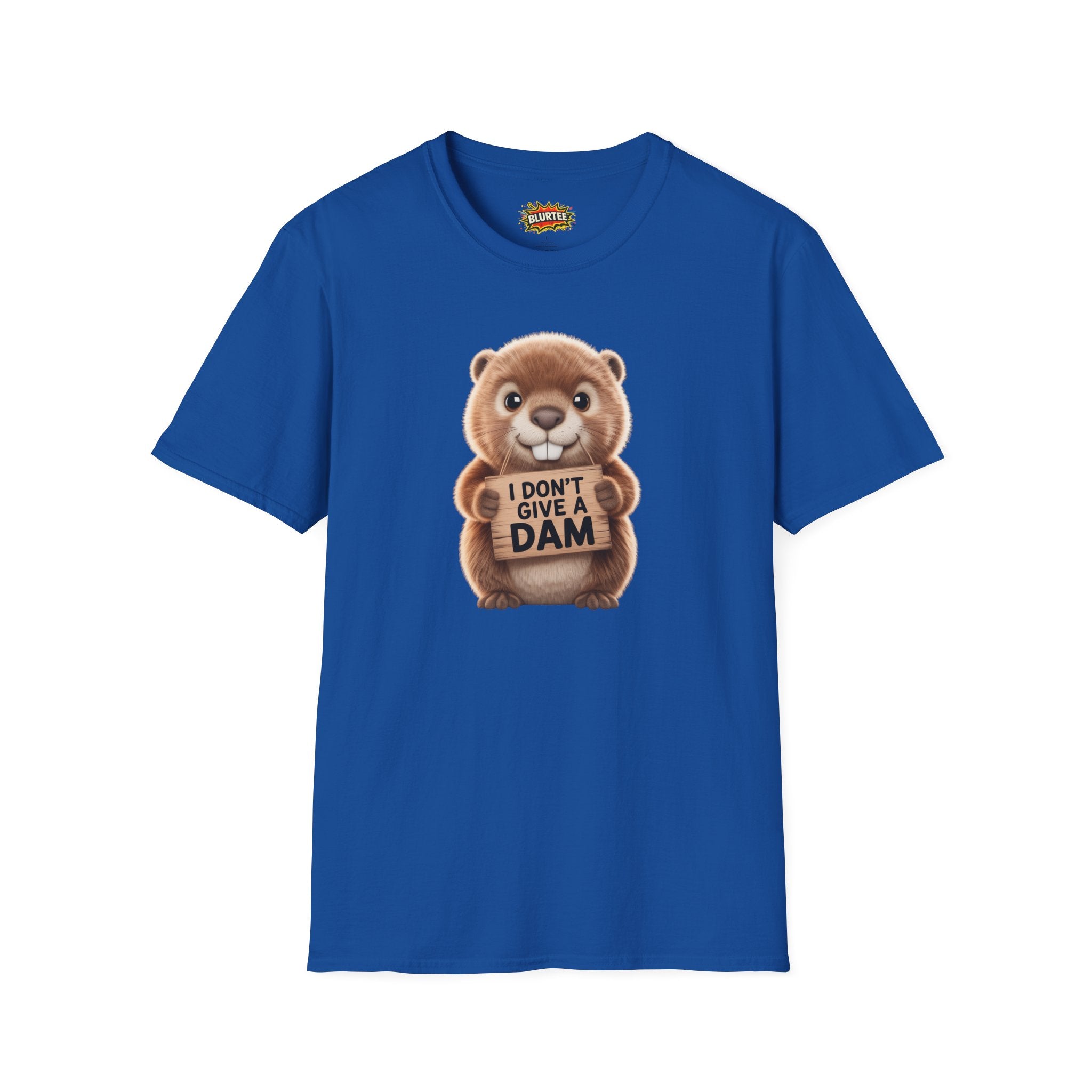 I Don't Give a Dam (I Don'T Give A Damn) Funny Shirt | Funny Beaver Tee | Sarcastic Pun Shirt | Unisex Graphic Tee | BLURTee