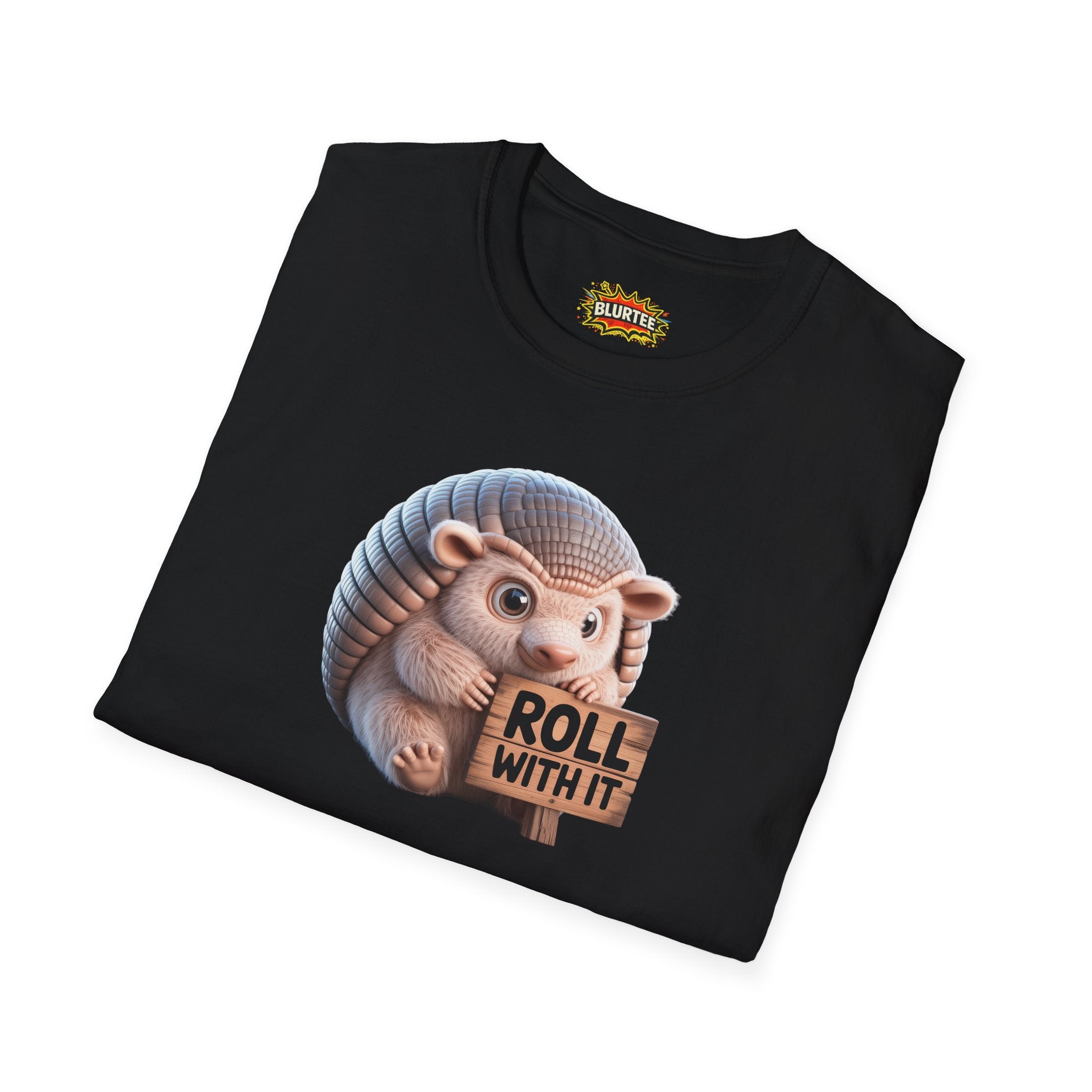 Roll With It Funny Shirt | Funny Armadillo Shirt | Roll With It Tee | Unisex Graphic Tee | BLURTee