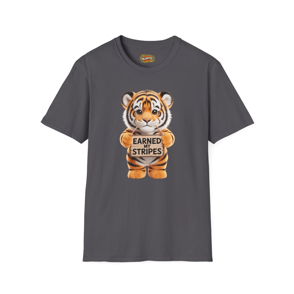 Earned My Stripes Funny Shirt | Funny Tiger Shirt | Sarcastic Animal Tee | Unisex Graphic Tee | BLURTee