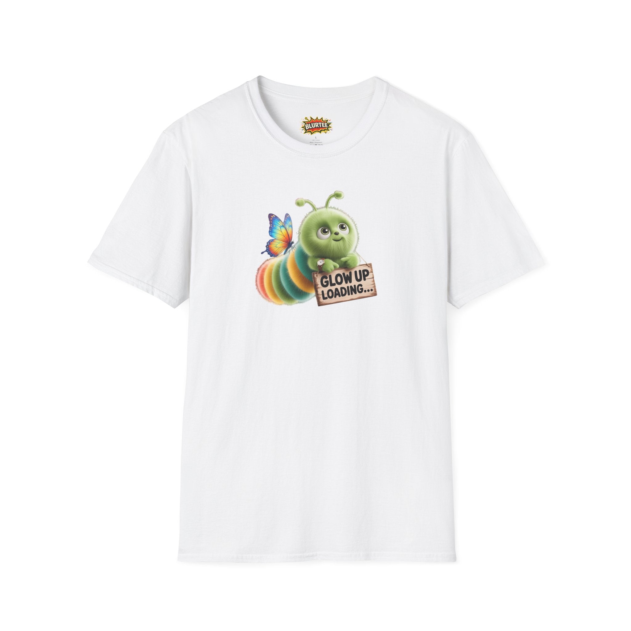 Glow Up Loading (Glow Up) Funny Shirt | Funny Caterpillar Shirt | Sarcastic Animal Tee | Unisex Graphic Tee | BLURTee
