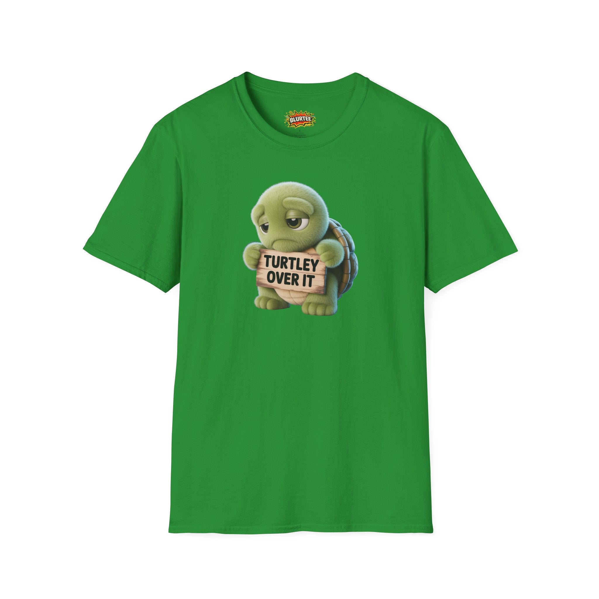 Turtley Over It (Totally Over It) Funny Shirt | Funny Turtle Shirt | Sarcastic Turtle Tee | Unisex Graphic Tee | BLURTee