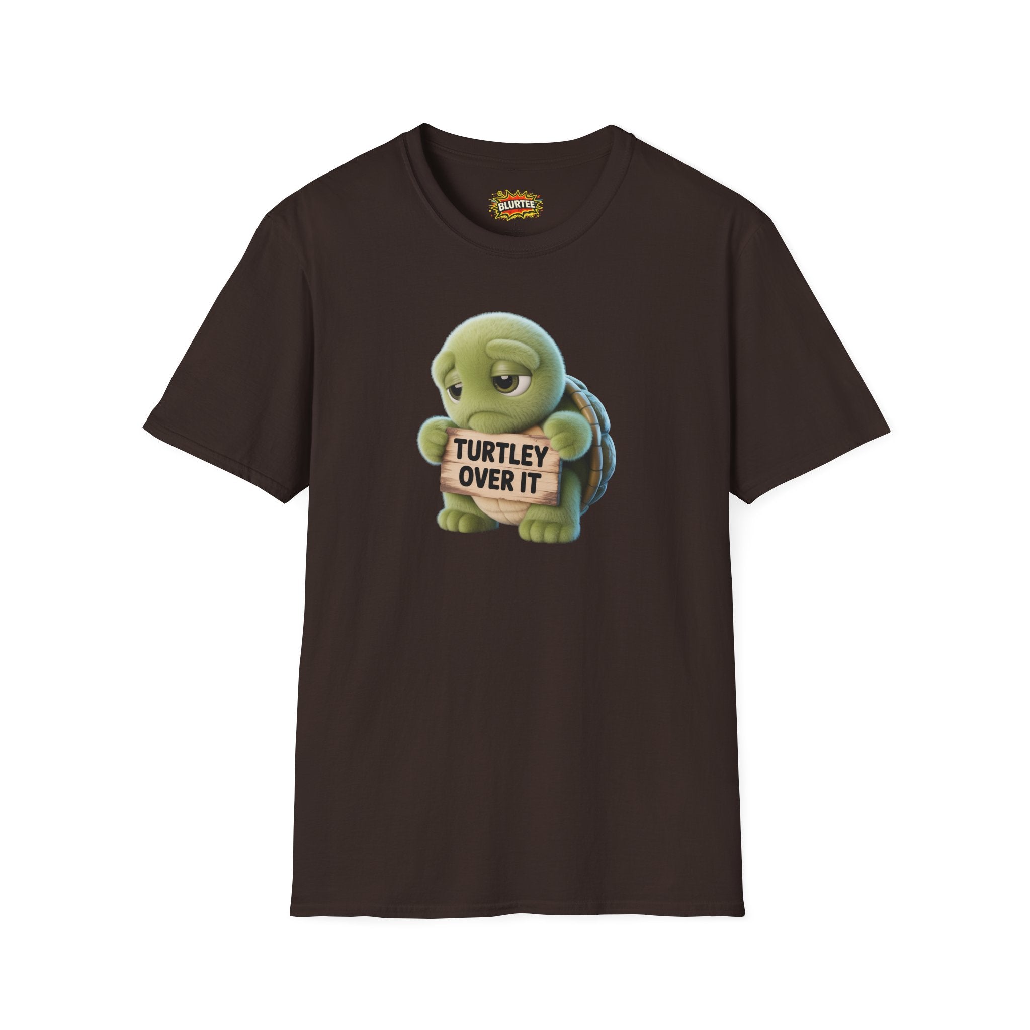 Turtley Over It (Totally Over It) Funny Shirt | Funny Turtle Shirt | Sarcastic Turtle Tee | Unisex Graphic Tee | BLURTee