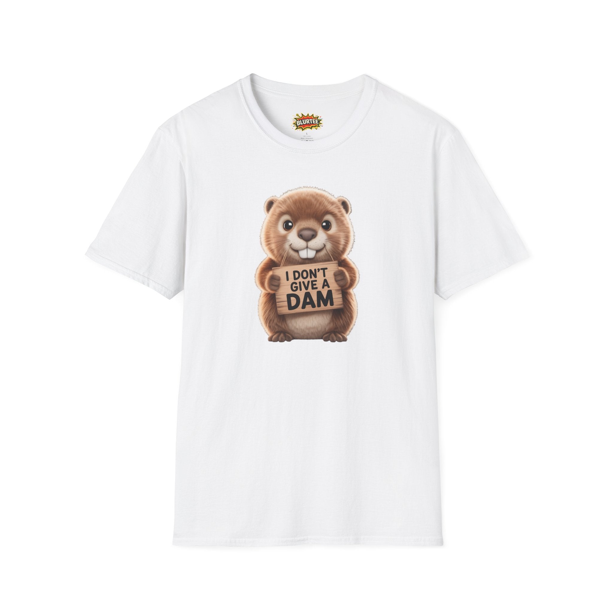 I Don't Give a Dam (I Don'T Give A Damn) Funny Shirt | Funny Beaver Tee | Sarcastic Pun Shirt | Unisex Graphic Tee | BLURTee