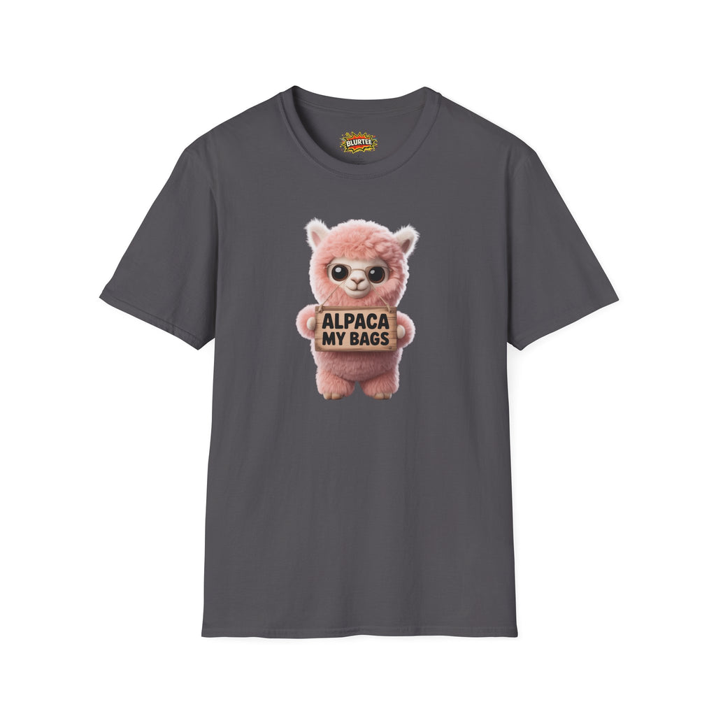 Alpaca My Bags (Pack My Bags) Funny Shirt | Funny Alpaca Shirt | Sarcastic Pun Tee | Unisex Graphic Tee | BLURTee