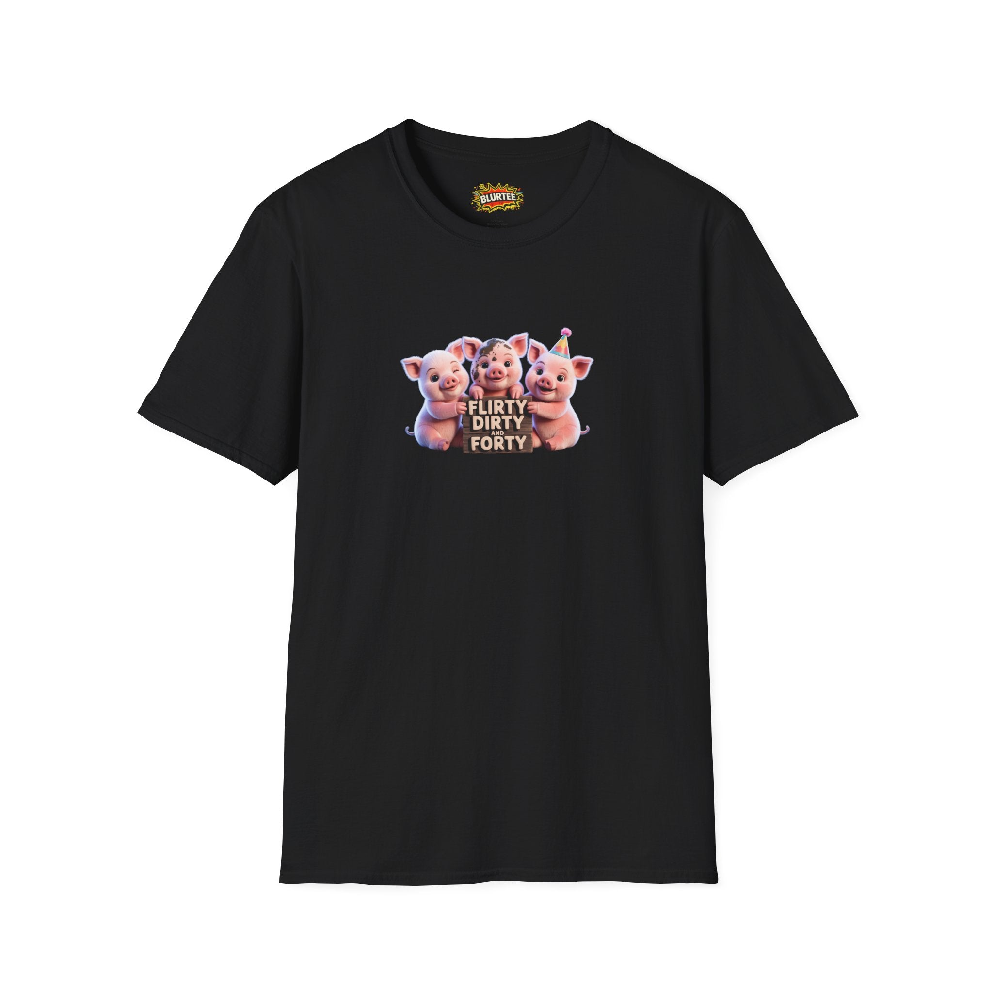 Flirty Dirty and Forty (Flirty And Thirty) Funny Shirt | Funny 40Th Birthday Shirt | Unisex Graphic Tee | BLURTee